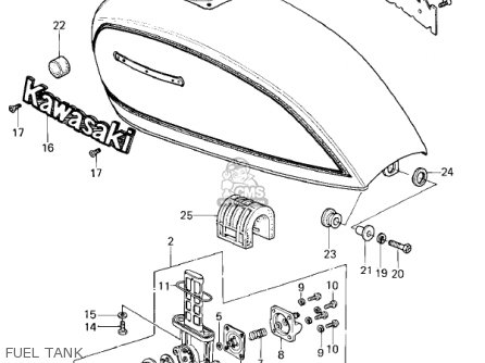 FUEL TANK - KZ400H1 1979 USA CANADA / MPH KPH