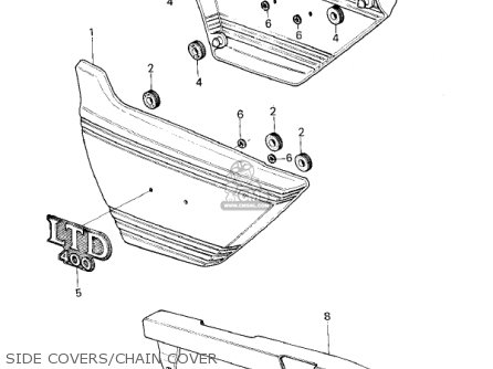 SIDE COVERS/CHAIN COVER - KZ400H1 1979 USA CANADA / MPH KPH