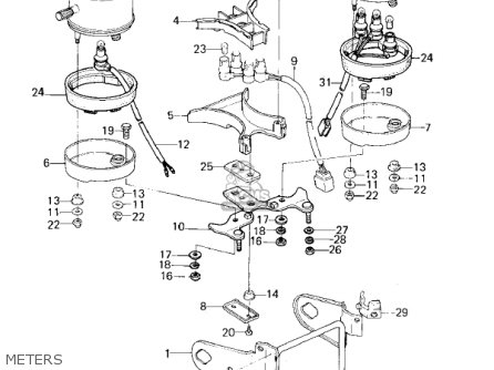 METERS - KZ400H1 1979 USA CANADA / MPH KPH