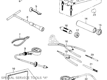 SPECIAL SERVICE TOOLS "A" - KZ400H1 1979 USA CANADA / MPH KPH
