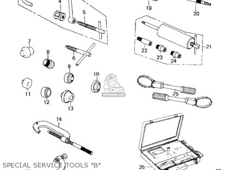 SPECIAL SERVICE TOOLS "B" - KZ400H1 1979 USA CANADA / MPH KPH