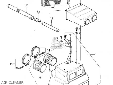 AIR CLEANER - KZ400H1 1979 USA CANADA / MPH KPH