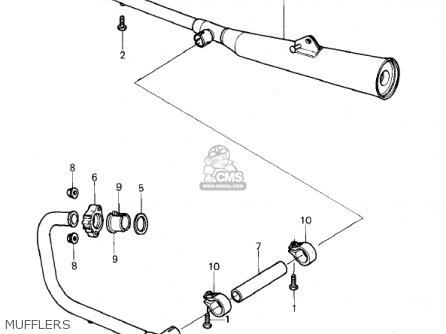 MUFFLERS - KZ400H1 1979 USA CANADA / MPH KPH