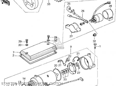 STARTER MOTOR/STARTER CLUTCH - KZ400H1 1979 USA CANADA / MPH KPH