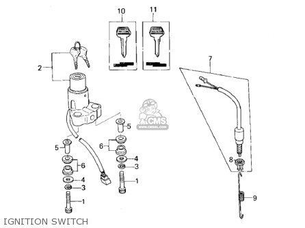 IGNITION SWITCH - KZ400H1 1979 USA CANADA / MPH KPH