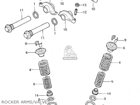 ROCKER ARMS/VALVES - KZ400H1 1979 USA CANADA / MPH KPH