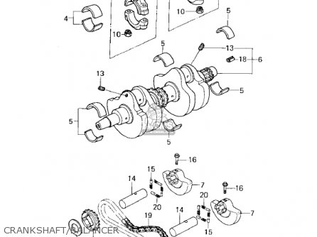 CRANKSHAFT/BALANCER - KZ400H1 1979 USA CANADA / MPH KPH