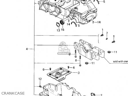 CRANKCASE - KZ400H1 1979 USA CANADA / MPH KPH