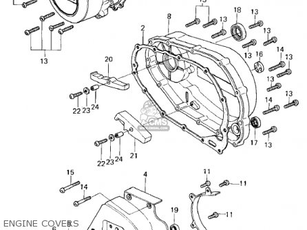 ENGINE COVERS - KZ400H1 1979 USA CANADA / MPH KPH
