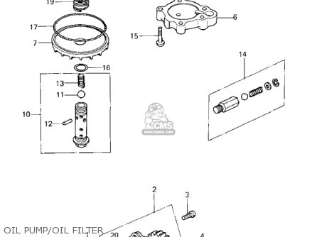 OIL PUMP/OIL FILTER - KZ400H1 1979 USA CANADA / MPH KPH