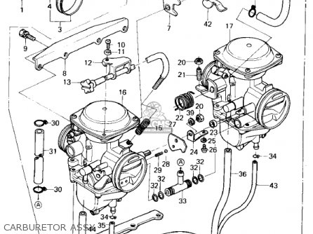 CARBURETOR ASSY - KZ400H1 1979 USA CANADA / MPH KPH