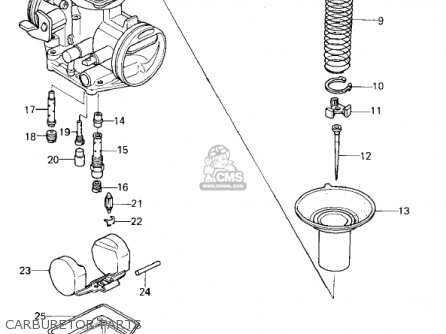 CARBURETOR PARTS - KZ400H1 1979 USA CANADA / MPH KPH