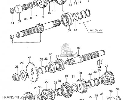 TRANSMISSION - KZ400H1 1979 USA CANADA / MPH KPH