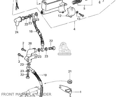 FRONT MASTER CYLINDER - KZ400H1 1979 USA CANADA / MPH KPH