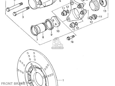 FRONT BRAKE - KZ400H1 1979 USA CANADA / MPH KPH