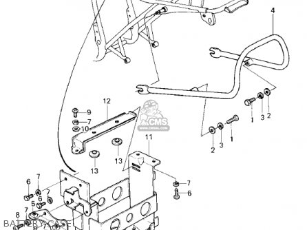 BATTERY CASE - KZ400H1 1979 USA CANADA / MPH KPH