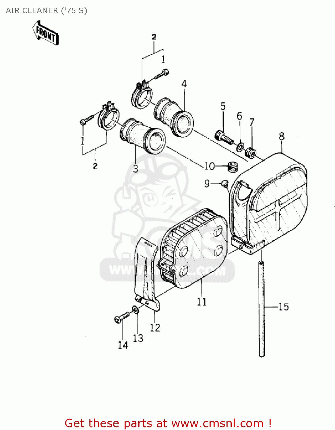 AIR CLEANER ('75 S) KZ400S SPECIAL 1975 USA CANADA