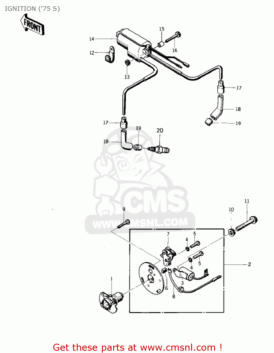 IGNITION ('75 S) KZ400S SPECIAL 1975 USA CANADA