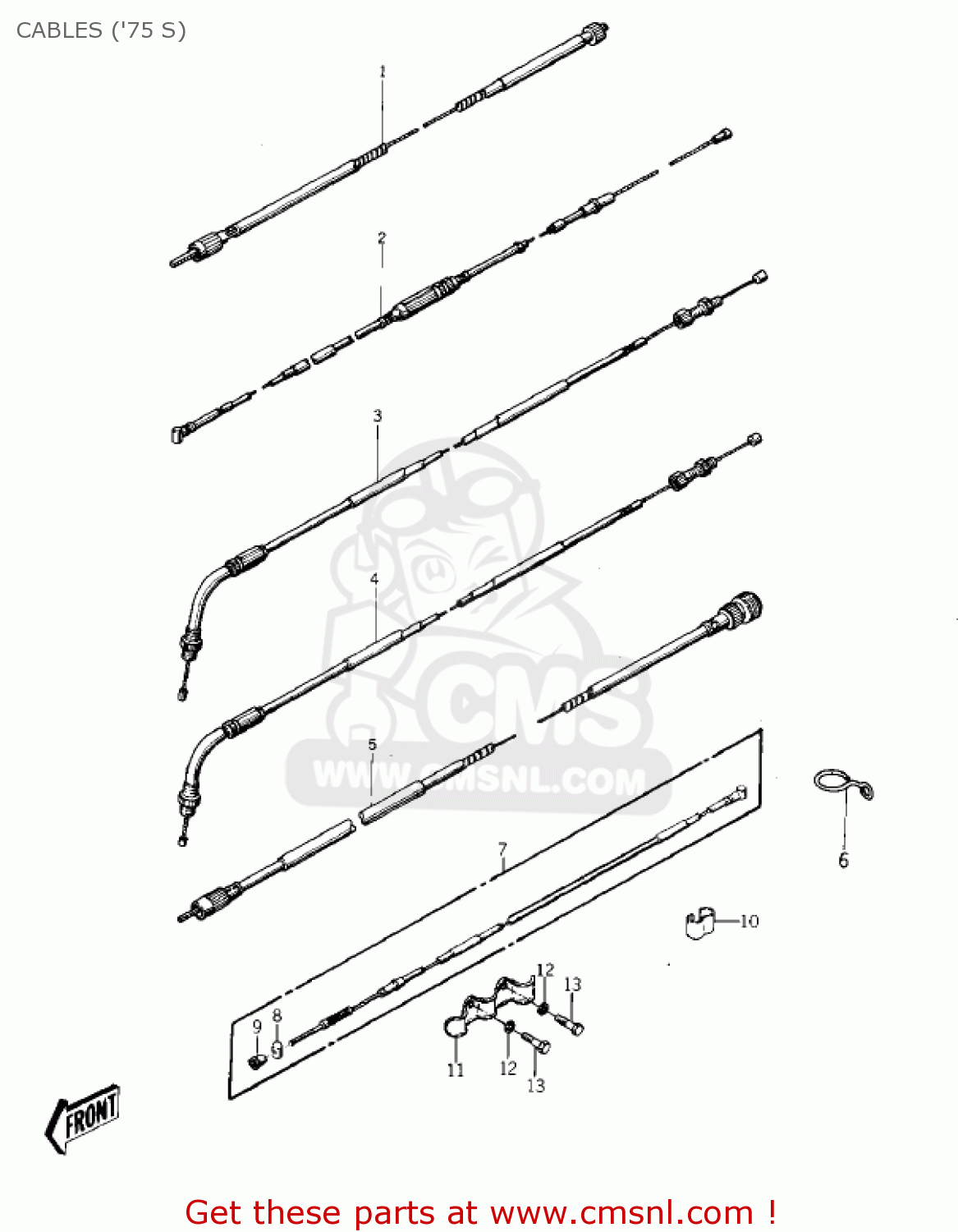 CABLES ('75 S) KZ400S SPECIAL 1975 USA CANADA