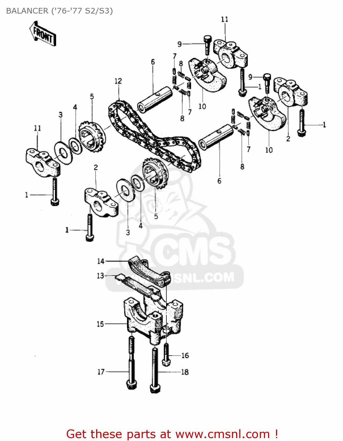BALANCER ('76-'77 S2/S3) KZ400S SPECIAL 1975 USA CANADA