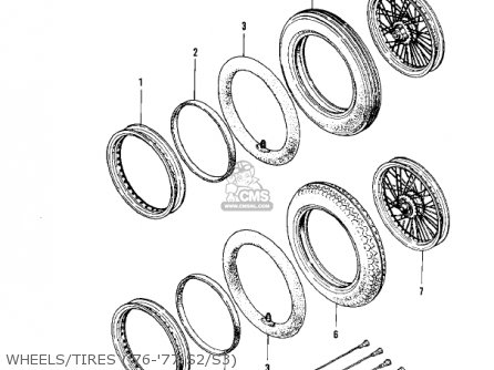WHEELS/TIRES ('76-'77 S2/S3) - KZ400S SPECIAL 1975 USA CANADA