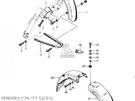 FENDERS ('76-'77 S2/S3) - KZ400S SPECIAL 1975 USA CANADA