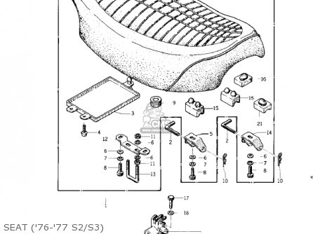 SEAT ('76-'77 S2/S3) - KZ400S SPECIAL 1975 USA CANADA