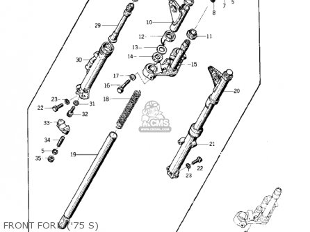 FRONT FORK ('75 S) - KZ400S SPECIAL 1975 USA CANADA