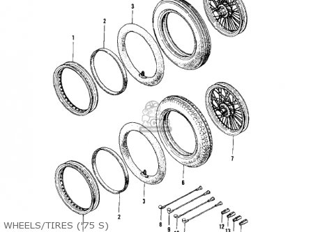 WHEELS/TIRES ('75 S) - KZ400S SPECIAL 1975 USA CANADA