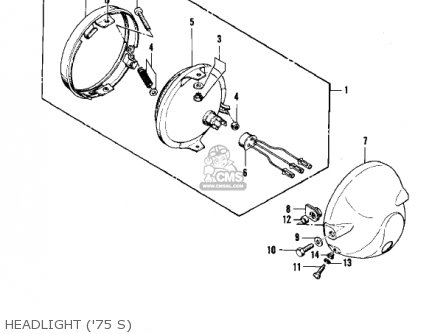 HEADLIGHT ('75 S) - KZ400S SPECIAL 1975 USA CANADA