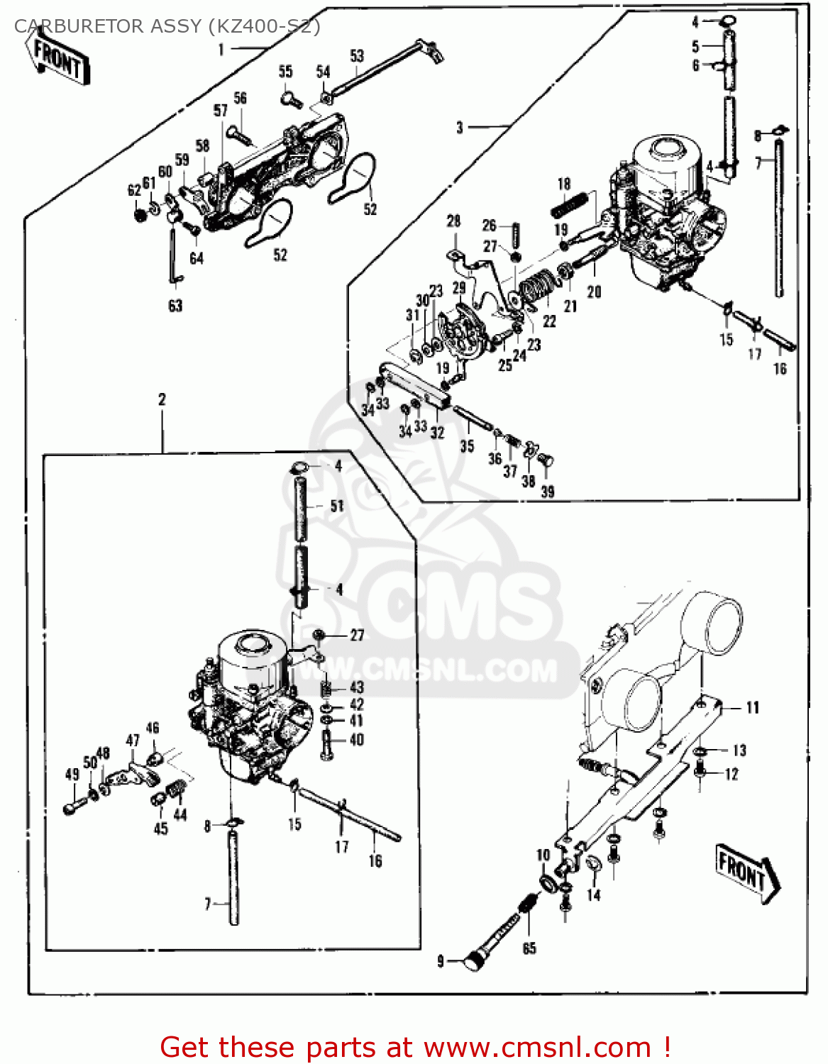 CARBURETOR ASSY (KZ400-S2) KZ400S2 SPECIAL 1976 USA CANADA