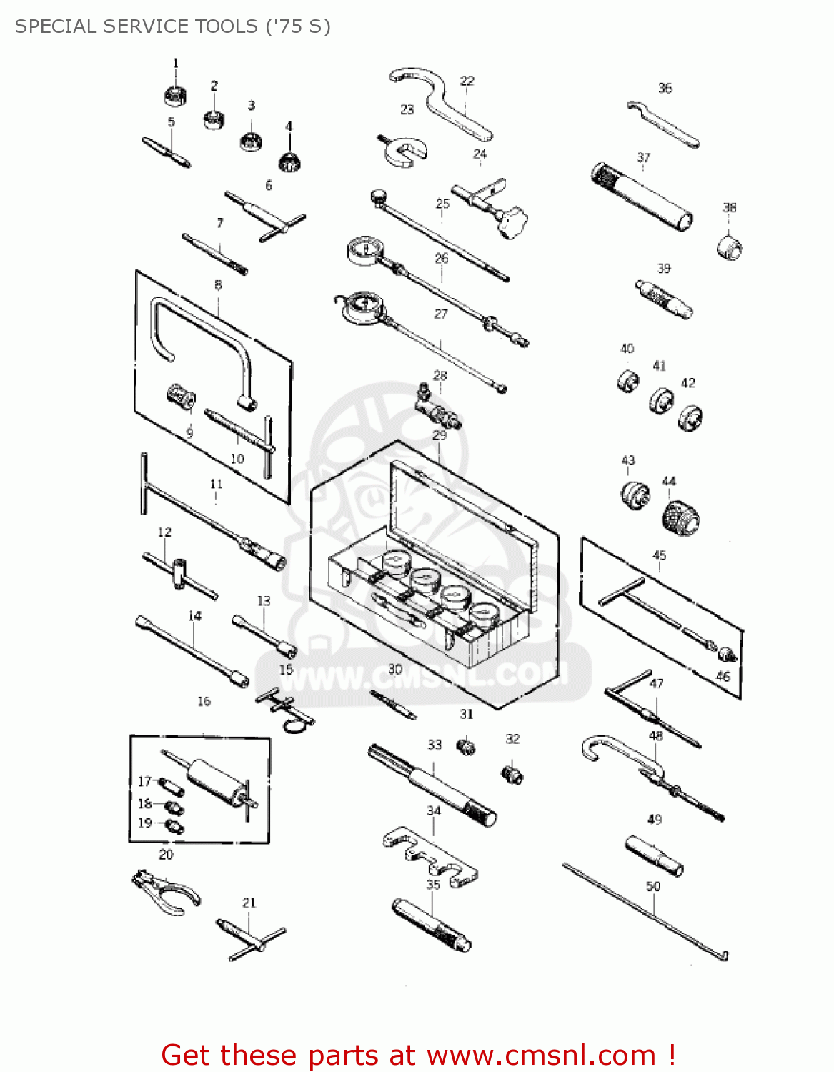 SPECIAL SERVICE TOOLS ('75 S) KZ400S2 SPECIAL 1976 USA CANADA