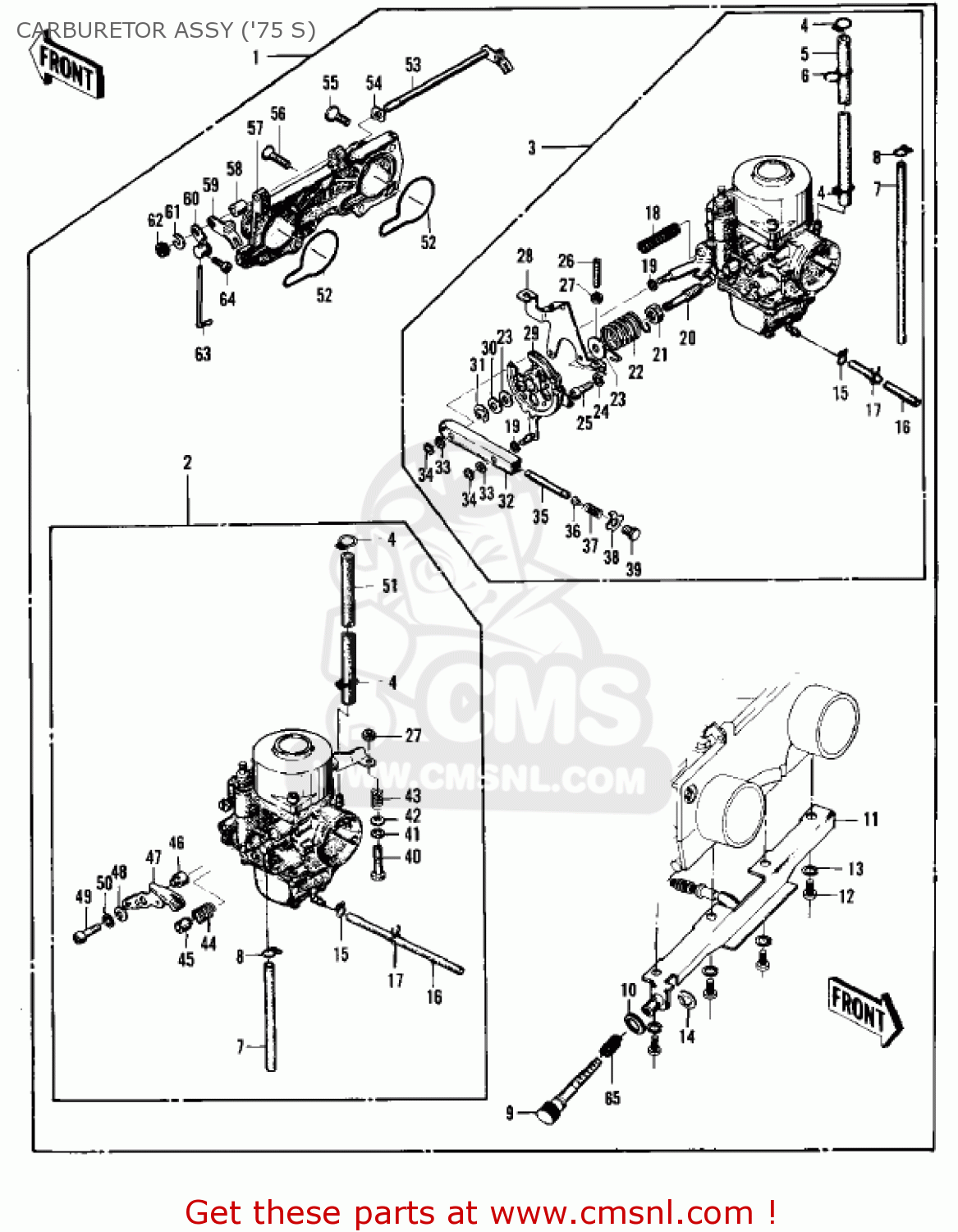 CARBURETOR ASSY ('75 S) KZ400S2 SPECIAL 1976 USA CANADA