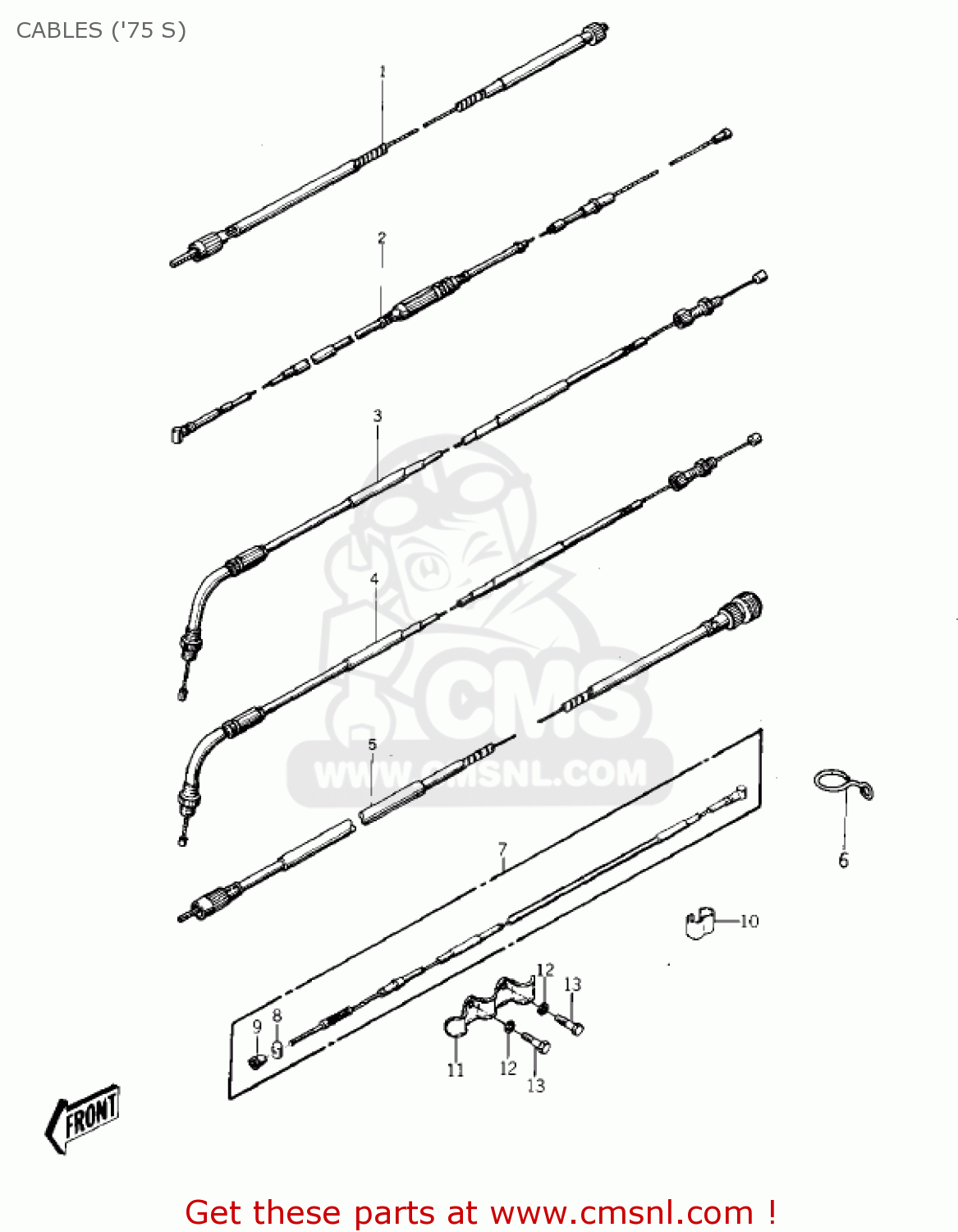 CABLES ('75 S) KZ400S2 SPECIAL 1976 USA CANADA