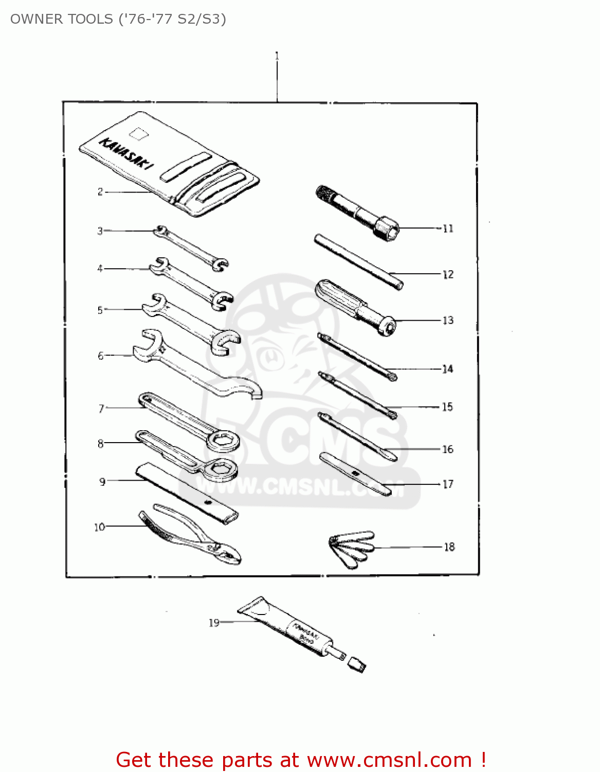 OWNER TOOLS ('76-'77 S2/S3) KZ400S2 SPECIAL 1976 USA CANADA