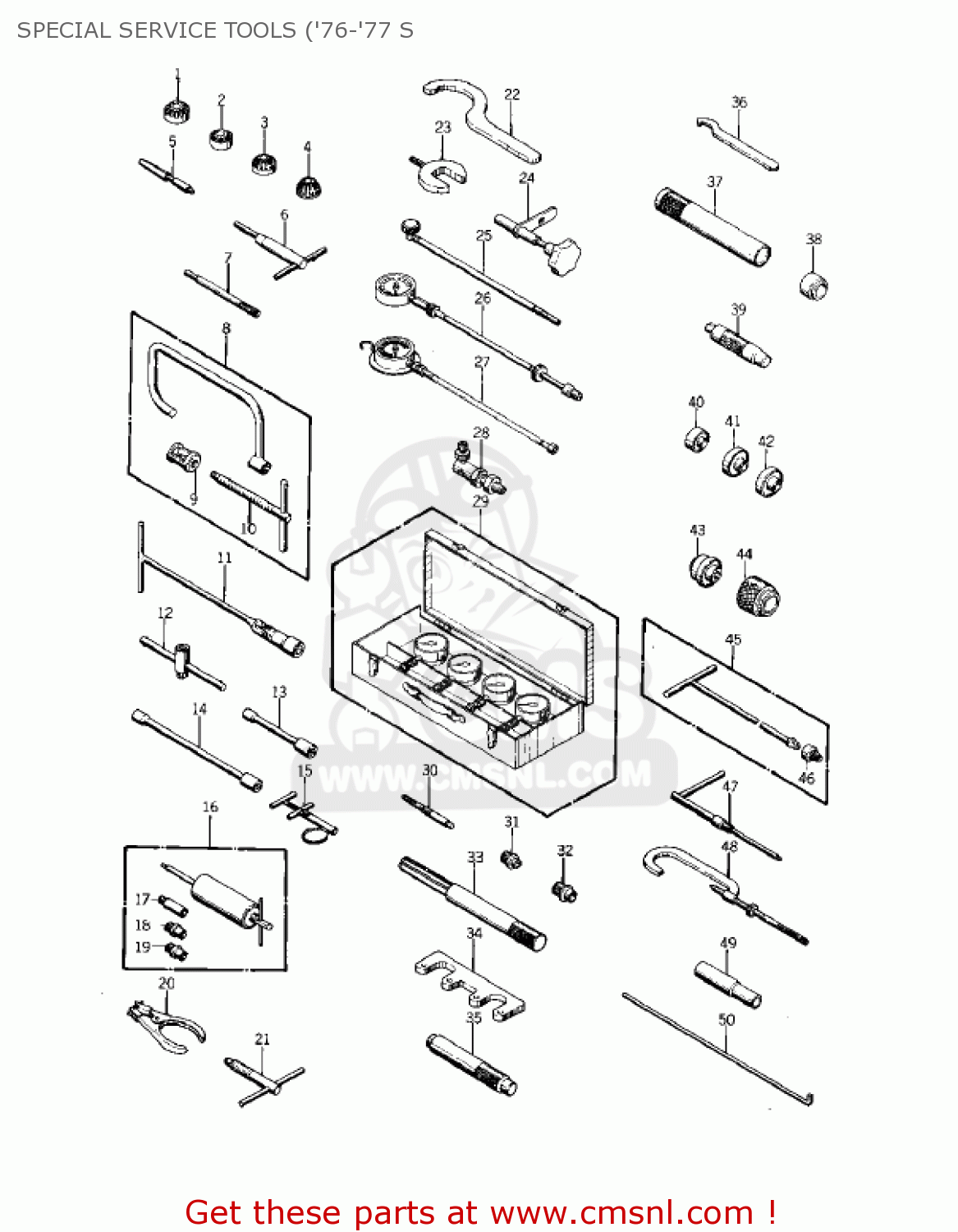 SPECIAL SERVICE TOOLS ('76-'77 S KZ400S2 SPECIAL 1976 USA CANADA