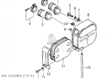 AIR CLEANER ('75 S) - KZ400S2 SPECIAL 1976 USA CANADA