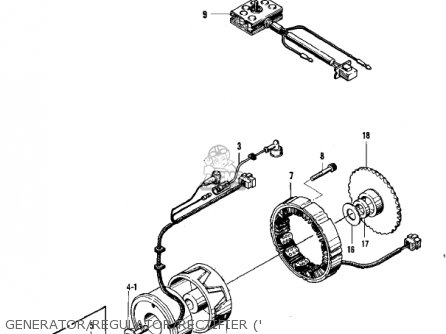 GENERATOR/REGULATOR/RECTIFIER (' - KZ400S2 SPECIAL 1976 USA CANADA