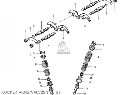 ROCKER ARMS/VALVES ('75 S) - KZ400S2 SPECIAL 1976 USA CANADA