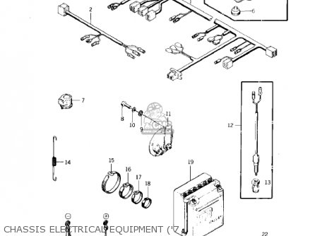 CHASSIS ELECTRICAL EQUIPMENT ('7 - KZ400S2 SPECIAL 1976 USA CANADA