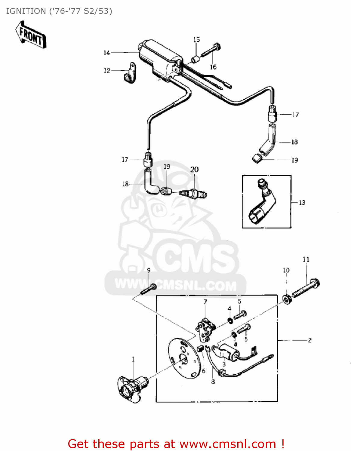 Kawasaki KZ400S3 SPECIAL 1977 USA CANADA IGNITION ('76-'77 S2/S3) - buy ...