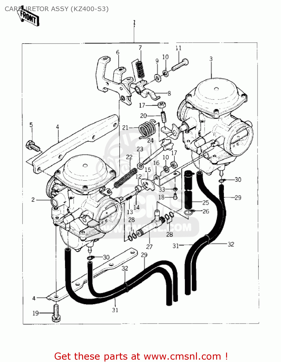 CARBURETOR ASSY (KZ400-S3) KZ400S3 SPECIAL 1977 USA CANADA