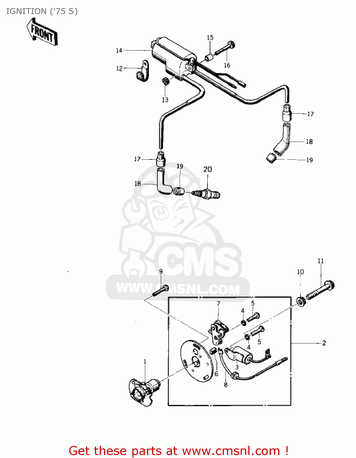 IGNITION ('75 S) KZ400S3 SPECIAL 1977 USA CANADA