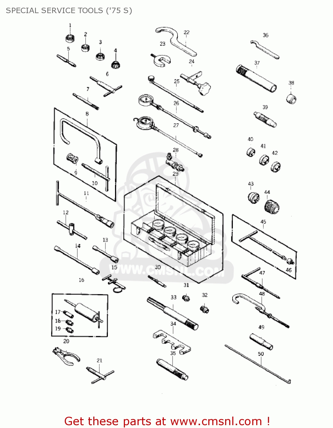 SPECIAL SERVICE TOOLS ('75 S) KZ400S3 SPECIAL 1977 USA CANADA