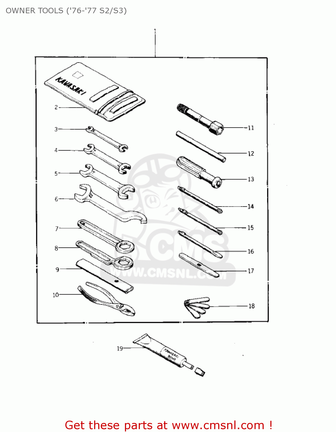 OWNER TOOLS ('76-'77 S2/S3) KZ400S3 SPECIAL 1977 USA CANADA