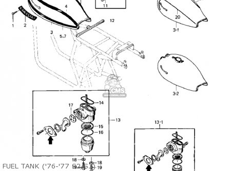FUEL TANK ('76-'77 S2/S3) - KZ400S3 SPECIAL 1977 USA CANADA