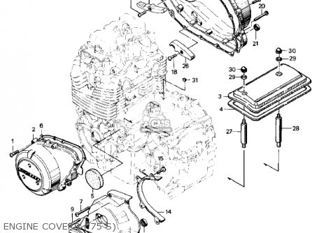 ENGINE COVERS ('75 S) - KZ400S3 SPECIAL 1977 USA CANADA