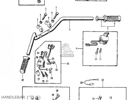 HANDLEBAR ('75 S) - KZ400S3 SPECIAL 1977 USA CANADA