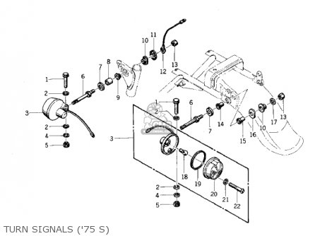 TURN SIGNALS ('75 S) - KZ400S3 SPECIAL 1977 USA CANADA