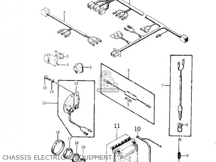 CHASSIS ELECTRICAL EQUIPMENT ('7 - KZ400S3 SPECIAL 1977 USA CANADA